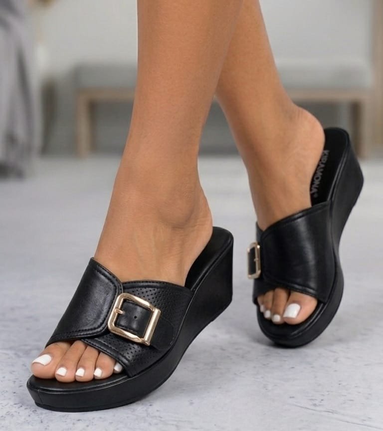 Celestia Comfort Wedge Slides - Image 2
